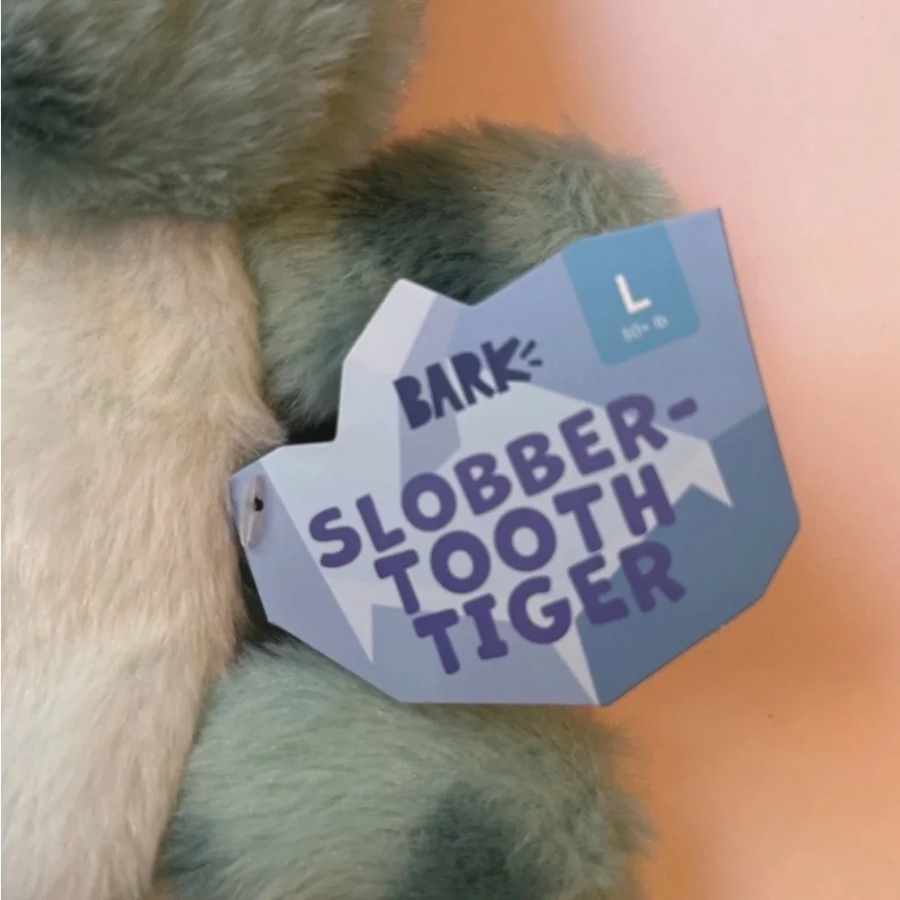 BARK Box Dog Toy Plush‎ SLOBBER-TOOTH TIGER From The Ice Age 2025 L 50+ LBS